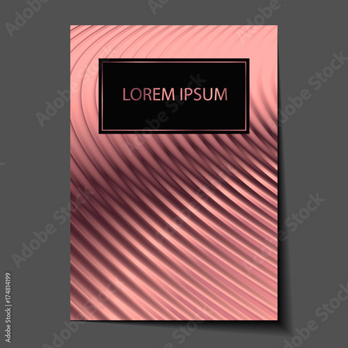 Gold Metallic glossy texture. Rose quartz pattern. Abstract shiny background. Luxury sparkling background.