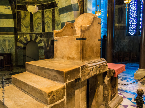 Throne of Charlemagne in Aachen Cathedral, Germany.