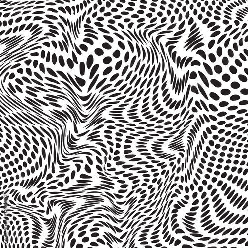 Distorted abstract vector dotted background