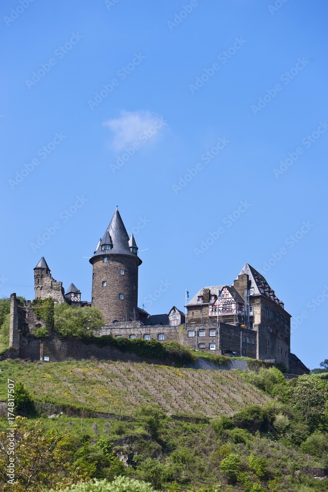 The Stahleck Castle, Bacharch, Unesco World Heritage Upper Middle Rhine Valley, Bacharach, Rhineland Palatinate, Germany, Europe