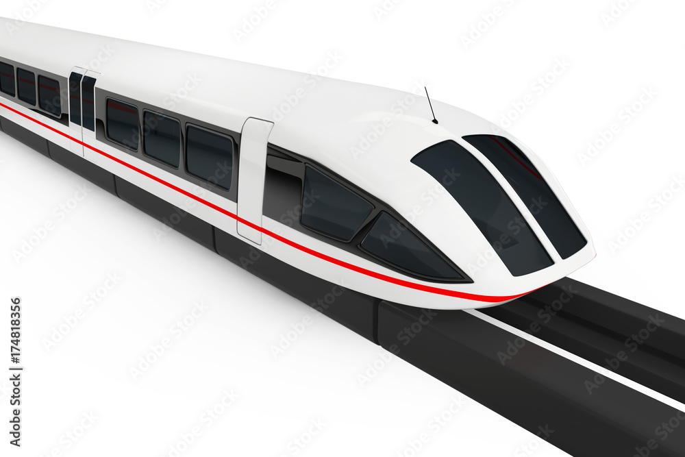 Super High Speed Futuristic Commuter Train. 3d Rendering Super High Speed Futuristic Commuter Train. 3d Rendering