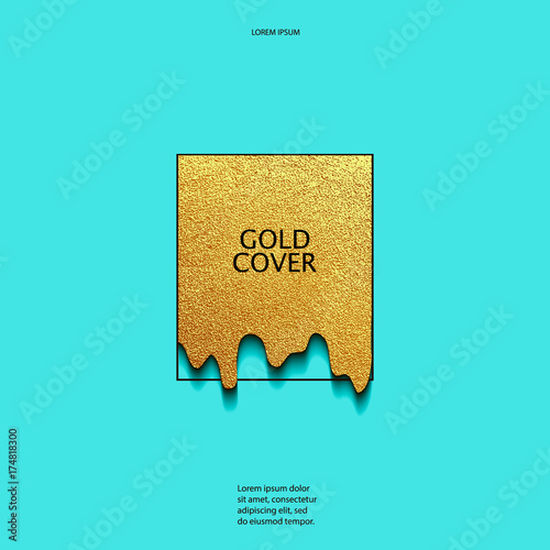 Abstract gold glitter geometric vector background. photo