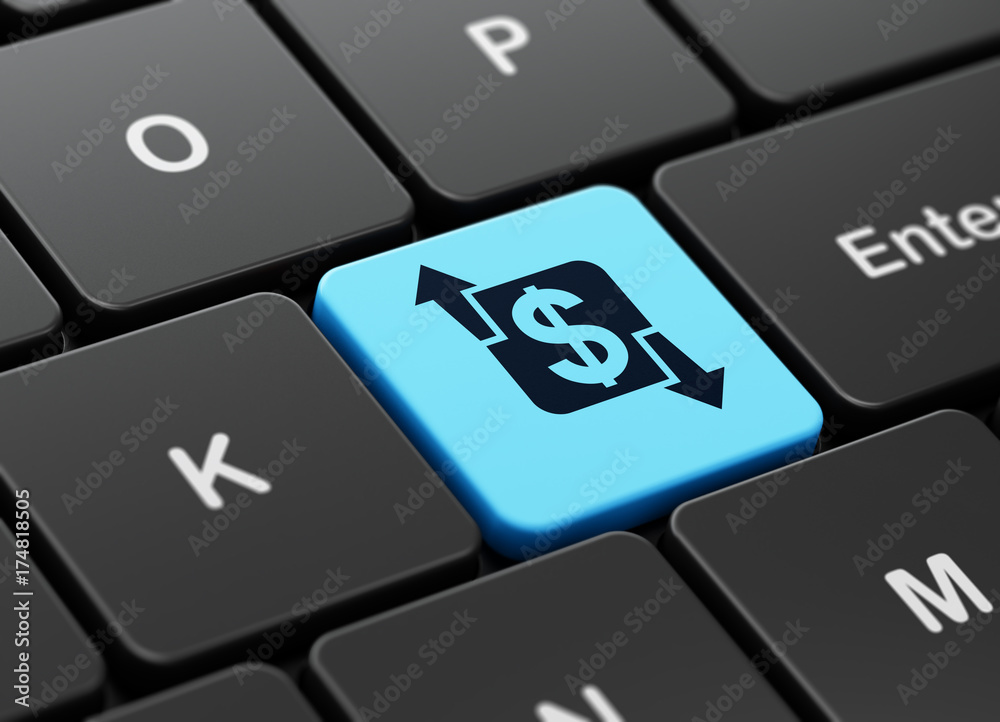 Business concept: Finance on computer keyboard background Business concept: Finance on computer keyboard background