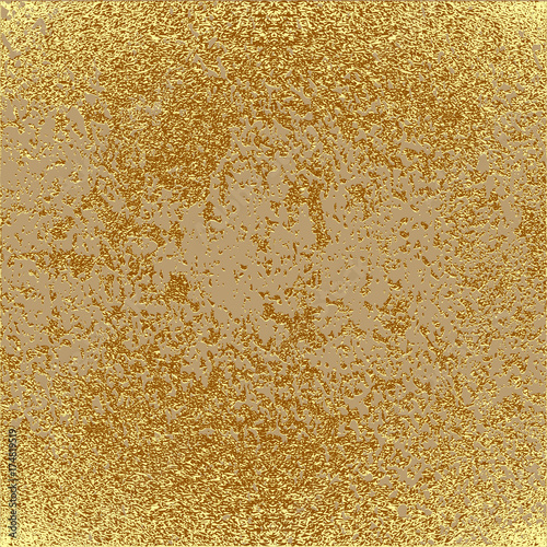 Gold grunge texture to create distressed effect. Patina scratch golden elements. Vintage abstract illustration.