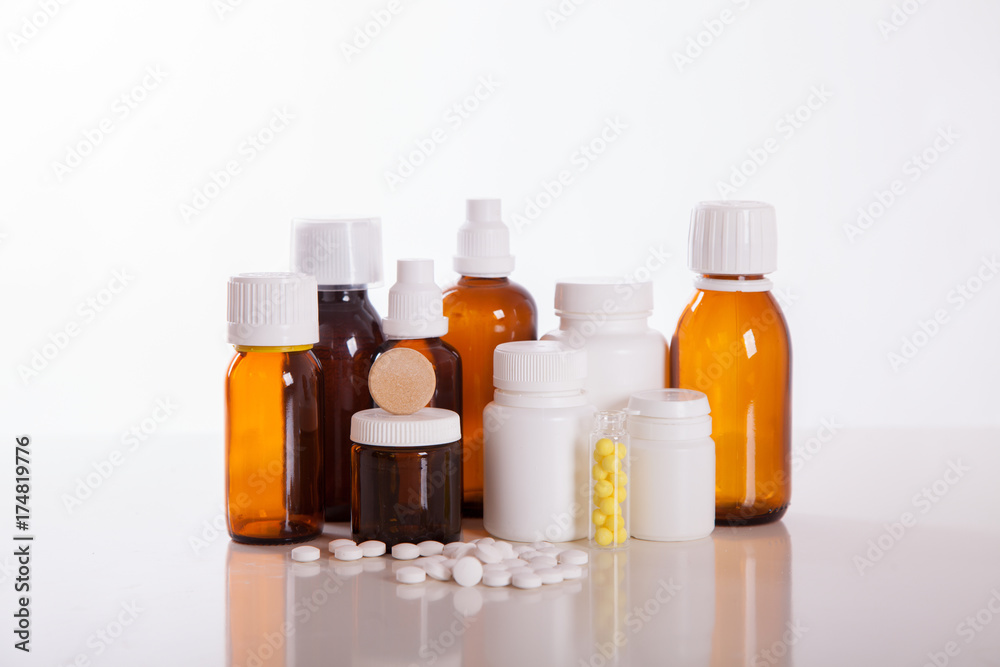 Medical pills and hot tea with lemon, treatment of colds, flu and runny. Medical pills and hot tea with lemon, treatment of colds, flu and runny.