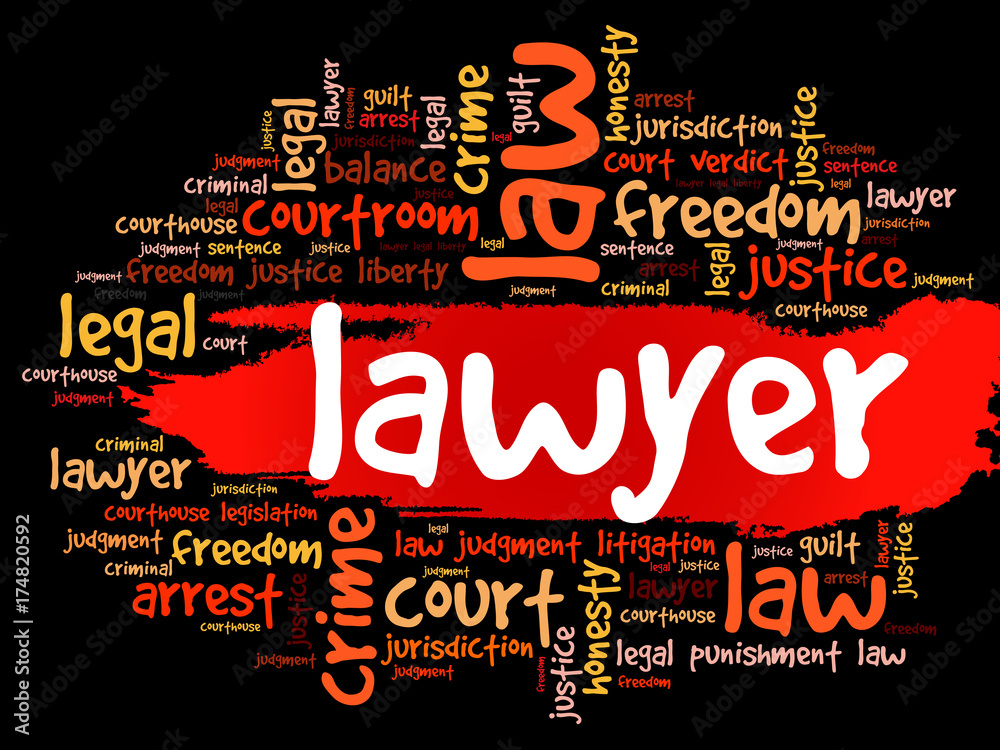 Lawyer word cloud collage concept