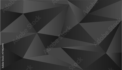 Background template with triangle shapes on black