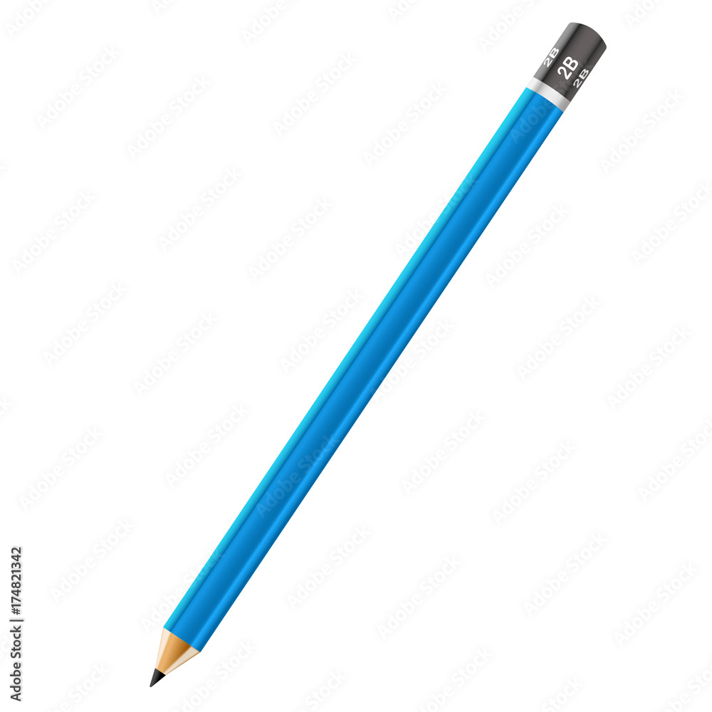 2b pencil isolated on white background