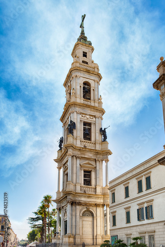 Bell tower, Church of Our Lady of Rosary, Pompei, Italy