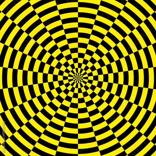 yellow and black radial background