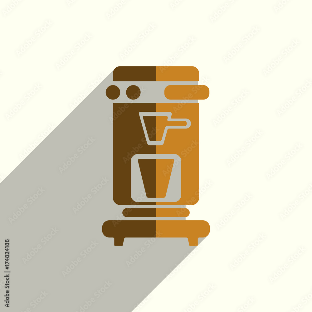 Coffee flat icons with of shadow. Vector illustration Coffee flat icons with of shadow. Vector illustration