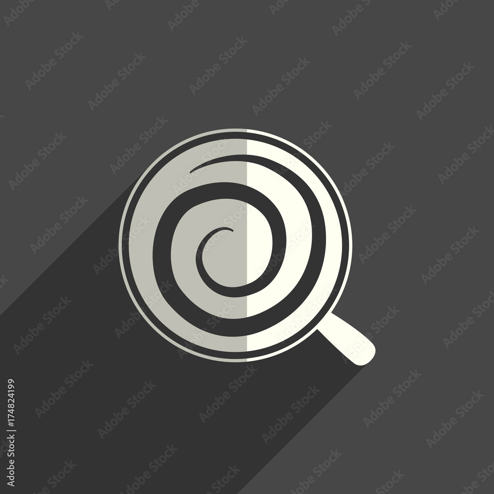 Coffee flat icons with of shadow. Vector illustration Coffee flat icons with of shadow. Vector illustration