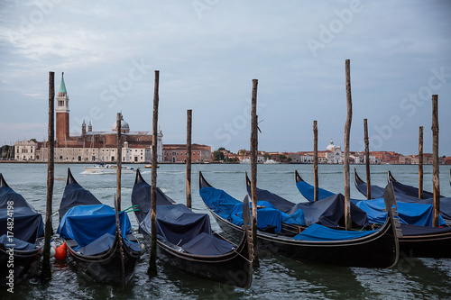 Beautiful photo canal of Venice , Italy .