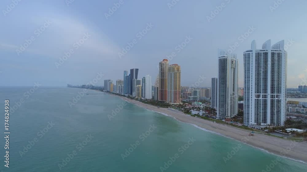 Aerial rising shot Sunny Isles Beach FL drone 4k prores Aerial rising shot Sunny Isles Beach FL drone 4k prores