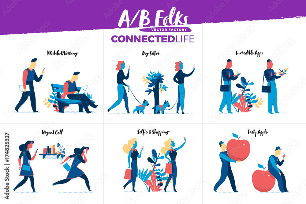 Fototapeta premium Persone in attività quotidiane