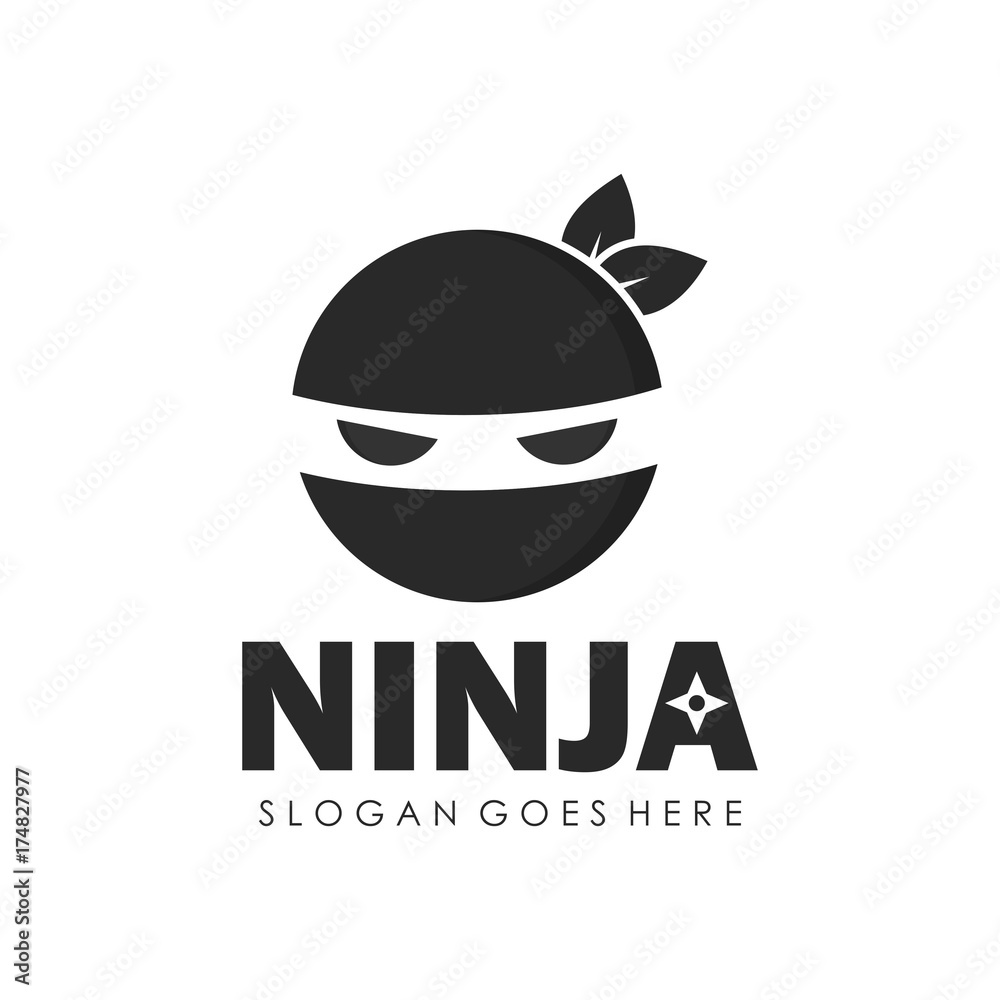 Ninja logo design template