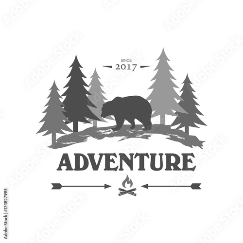 Adventure and outdoor logo design template