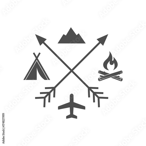 Adventure and outdoor logo design template