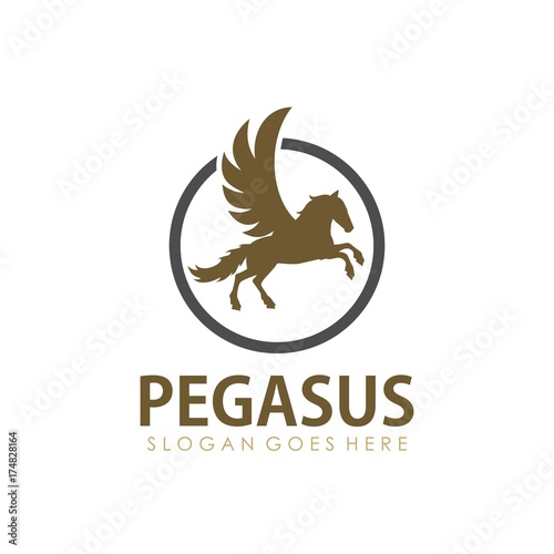 Pegasus logo design template