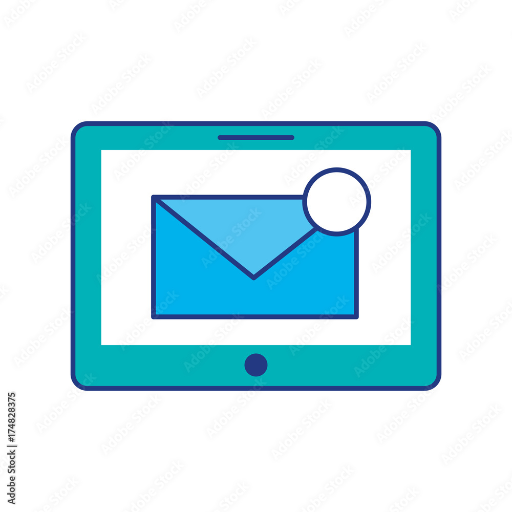 tablet with mailbox message or email notification tablet with mailbox message or email notification