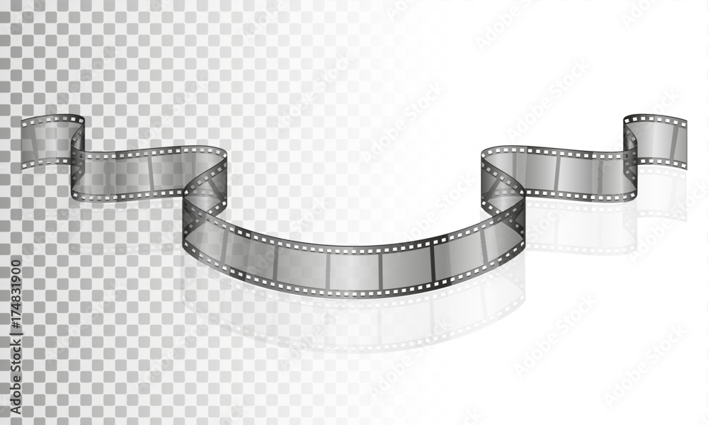 Obraz premium cinema film transparent stock vector illustration