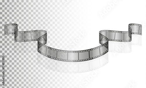 cinema film transparent stock vector illustration