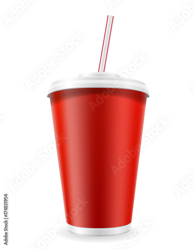 paper cup for soda stock vector illustration