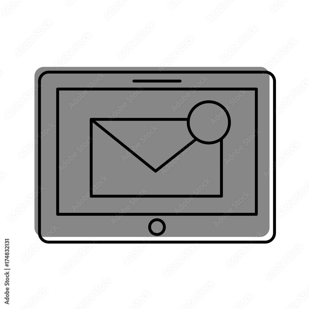 tablet with mailbox message or email notification tablet with mailbox message or email notification
