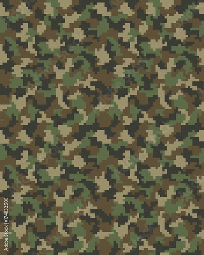 Seamless of digital camouflage of fashion pattern 