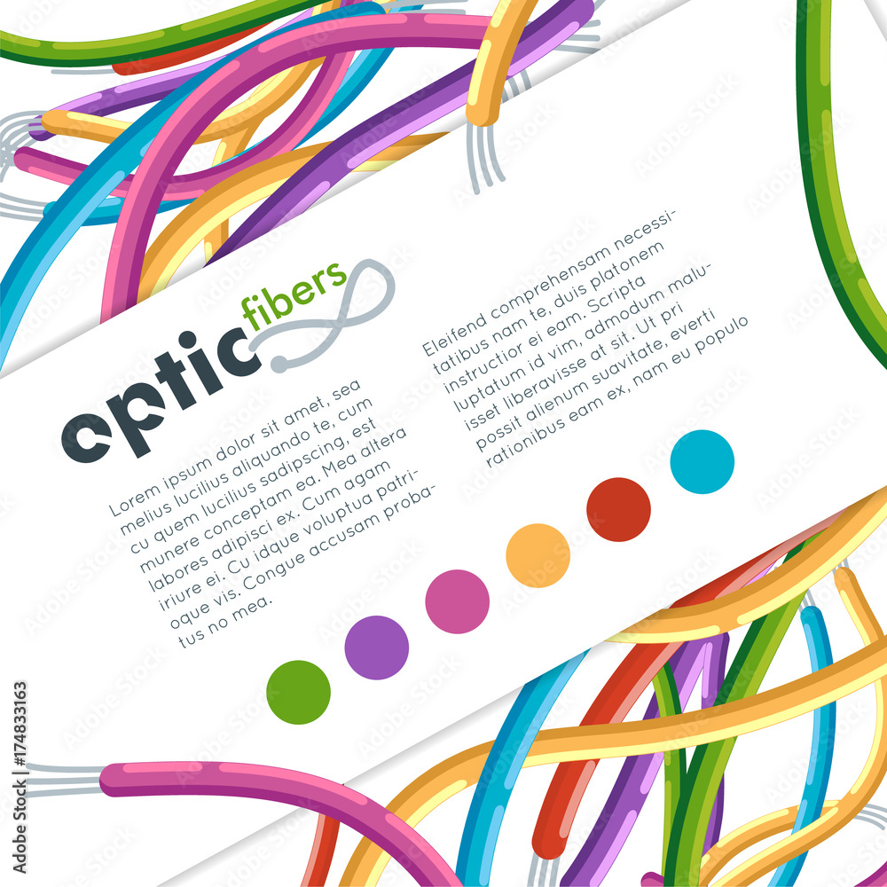 Colorful network optic fiber cables