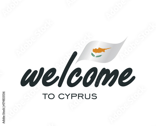 Welcome to Cyprus flag sign logo icon