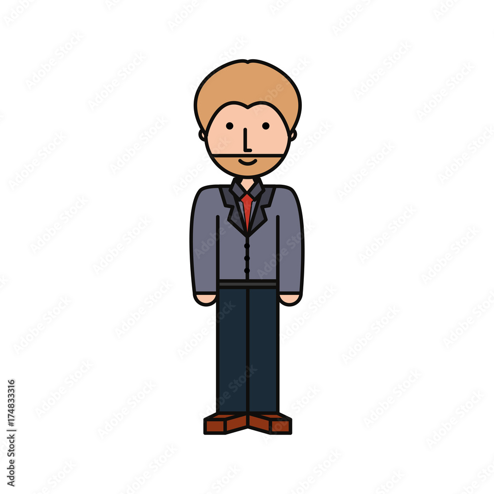 cartoon businessman icon