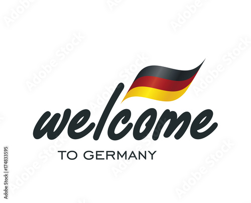 Welcome to Germany flag sign logo icon