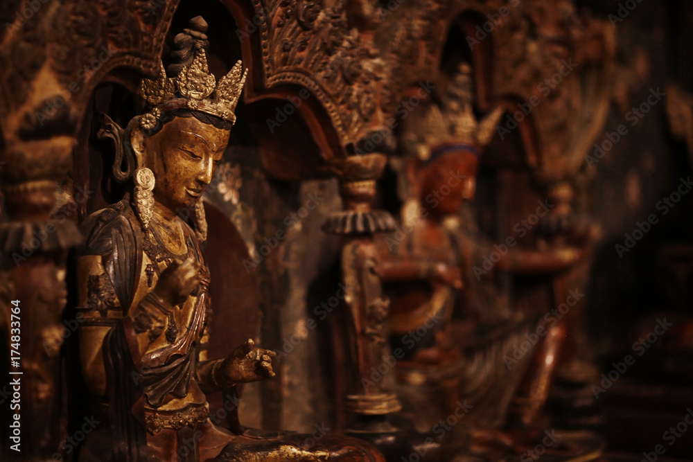 Fototapeta premium in a Buddhist monastery in Tibet