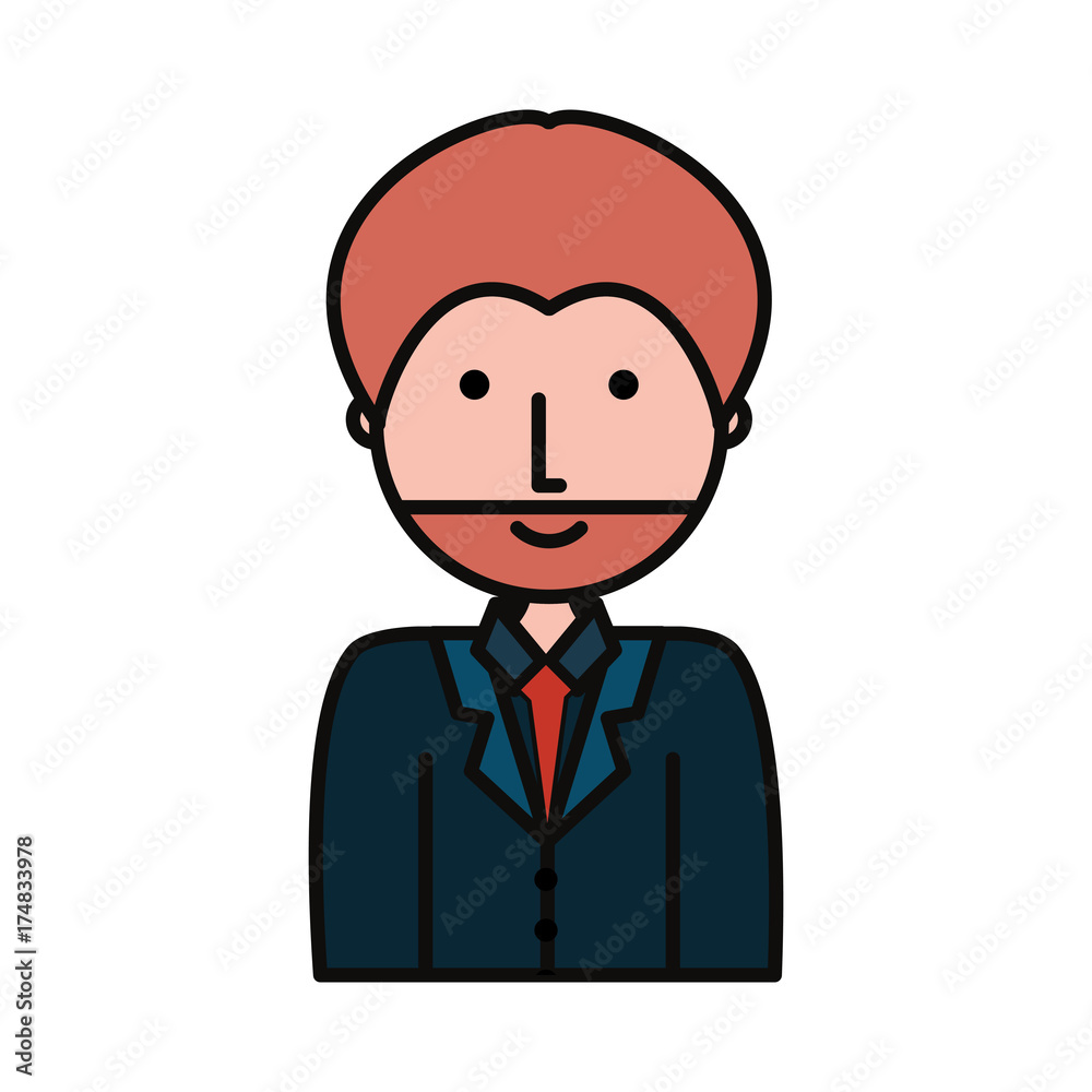 cartoon businessman icon