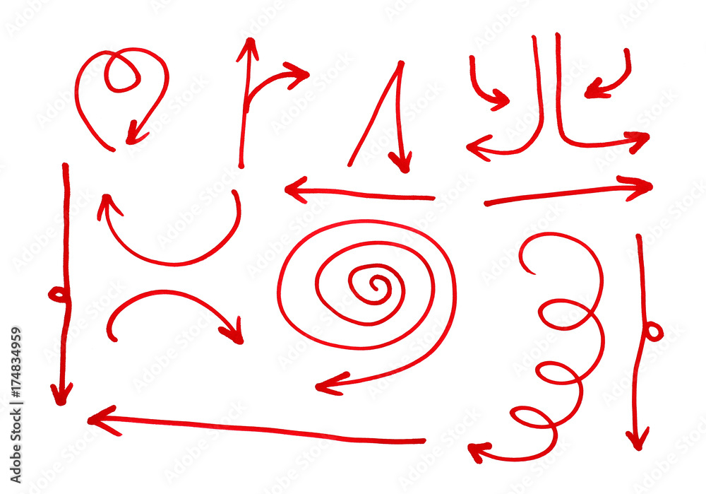 collection of hand red drawn design elements collection of hand red drawn design elements