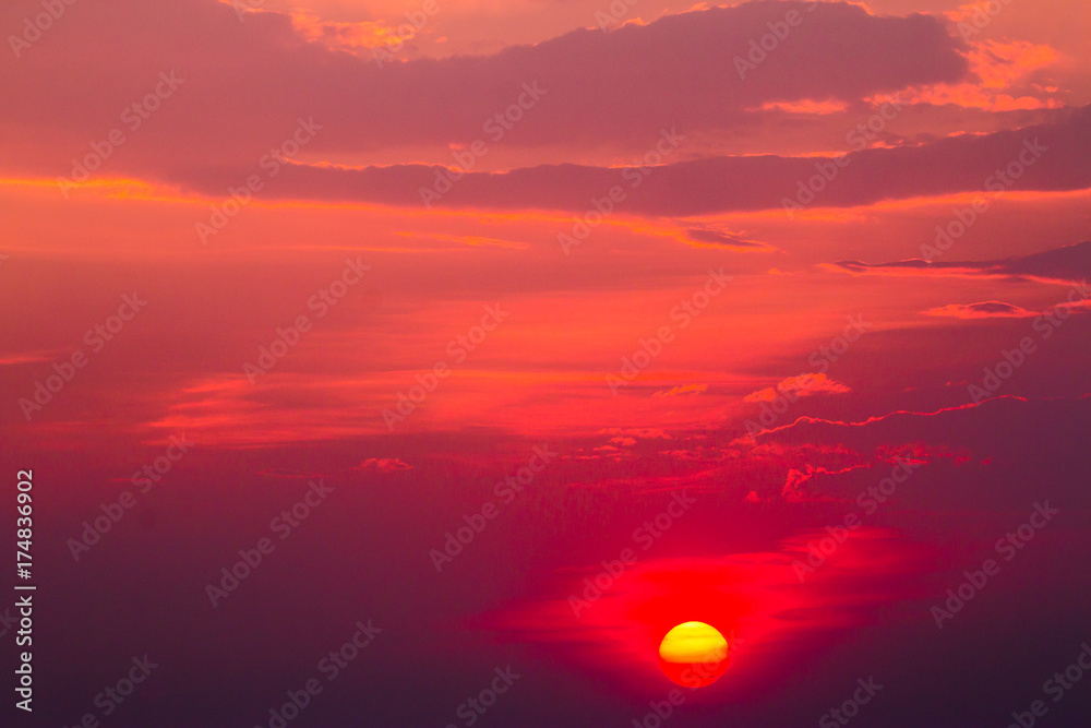 colorful dramatic sky with cloud at sunset colorful dramatic sky with cloud at sunset