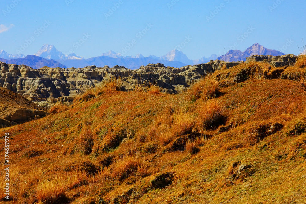 high mountain pass in Tibet mountain landscape high mountain pass in Tibet mountain landscape