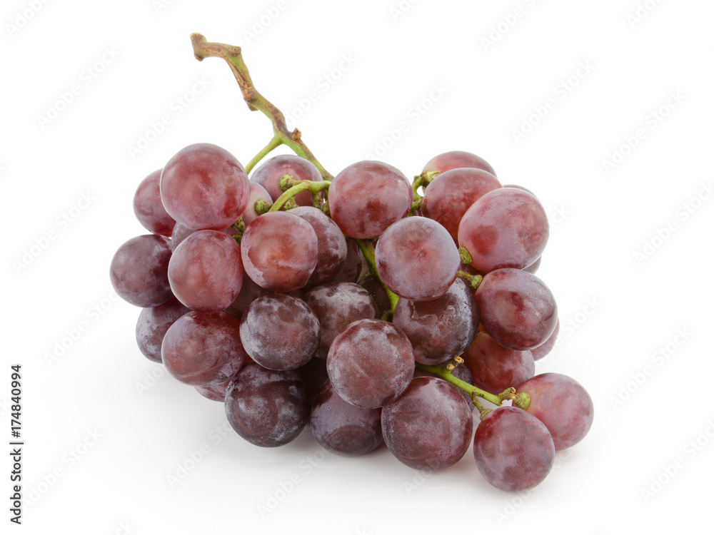 Red grapes isolated on white background Red grapes isolated on white background