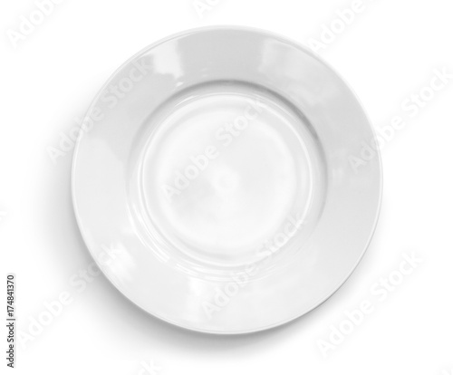 white plate on white