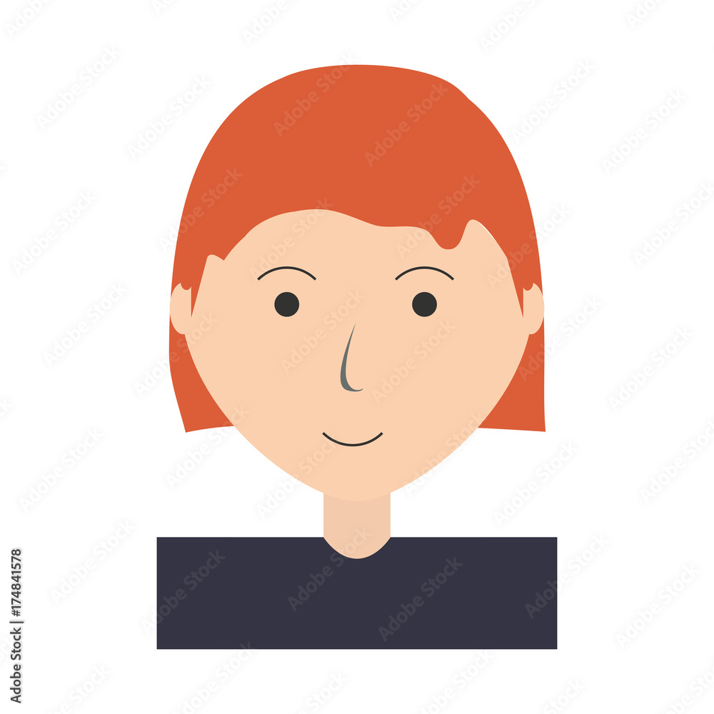 cartoon woman icon