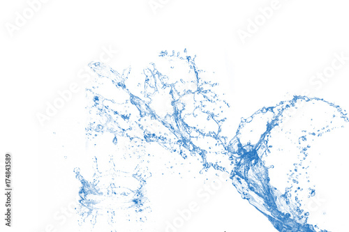 3d illustration on white background spilled water