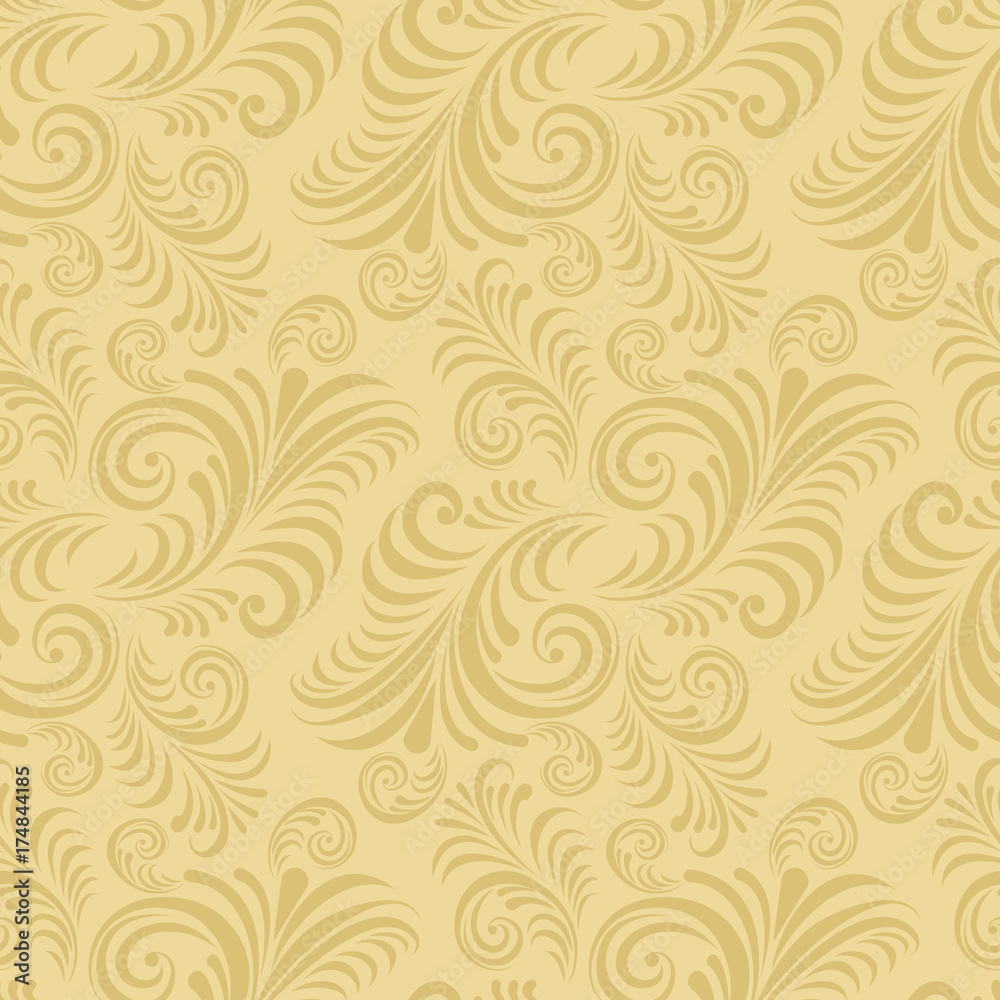 Volumetric seamless floral pattern background. Volumetric seamless floral pattern background.