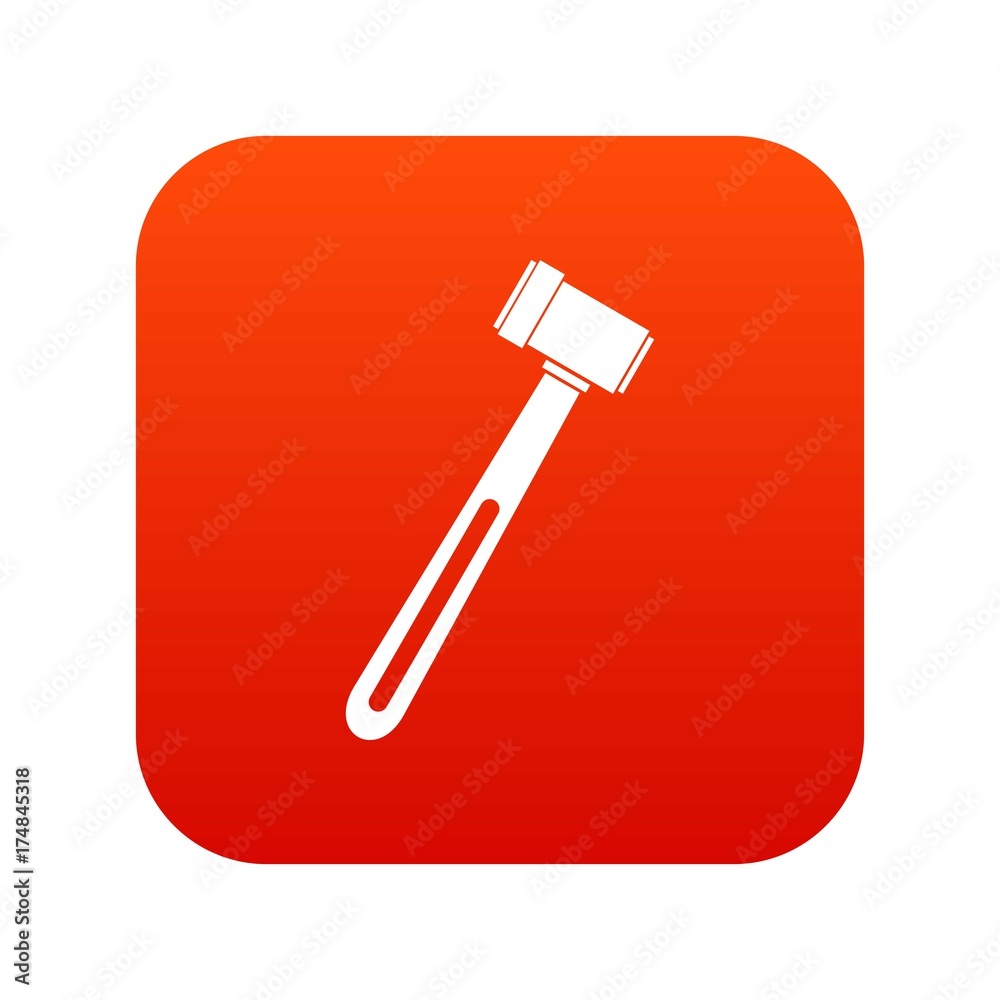 Medical hammer icon digital red Medical hammer icon digital red