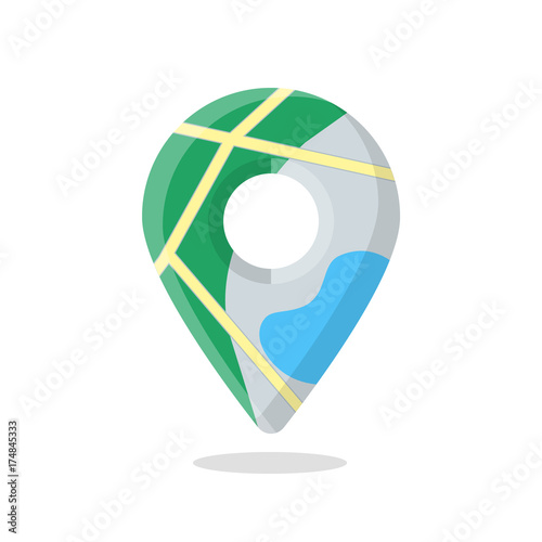 Map marker pin, pointer icon