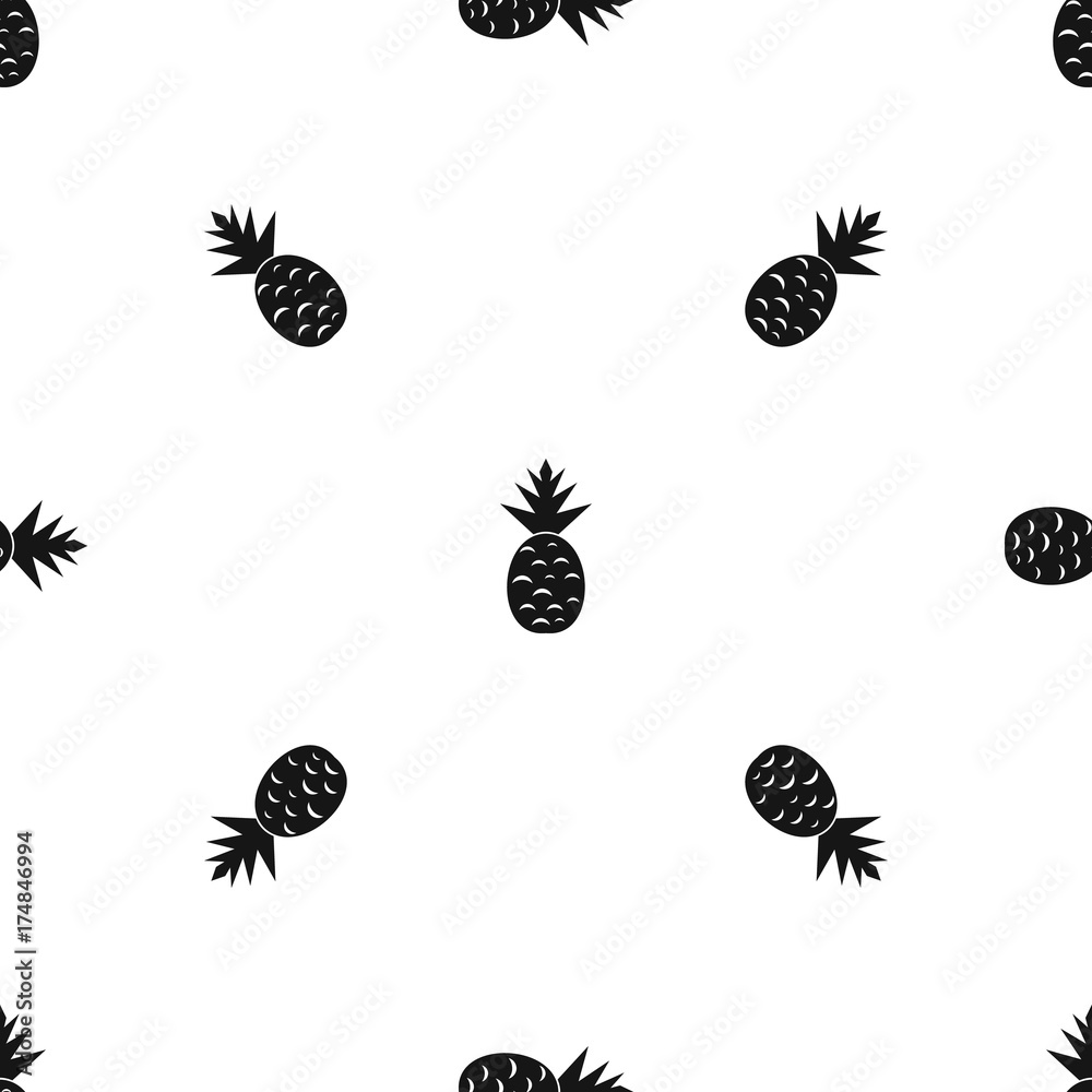 Pineapple pattern seamless black Pineapple pattern seamless black