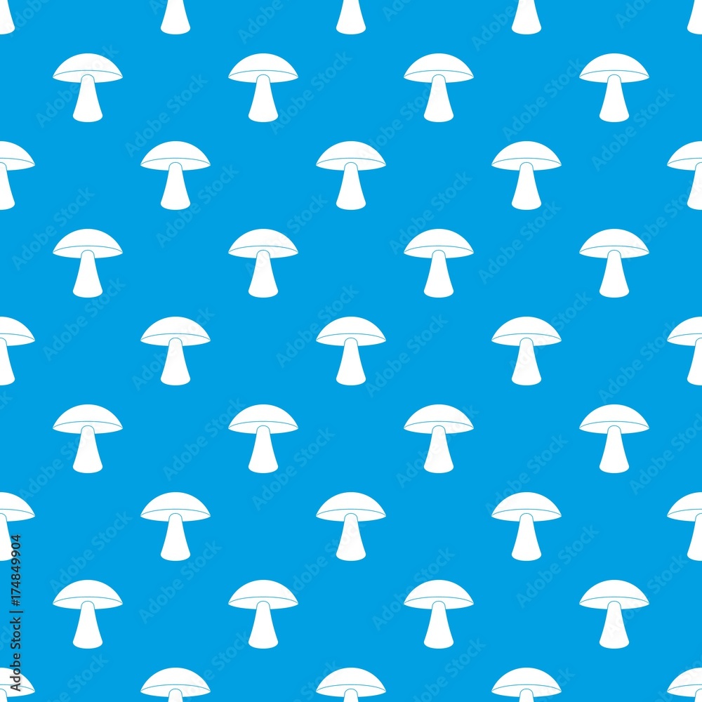 Birch mushroom pattern seamless blue Birch mushroom pattern seamless blue