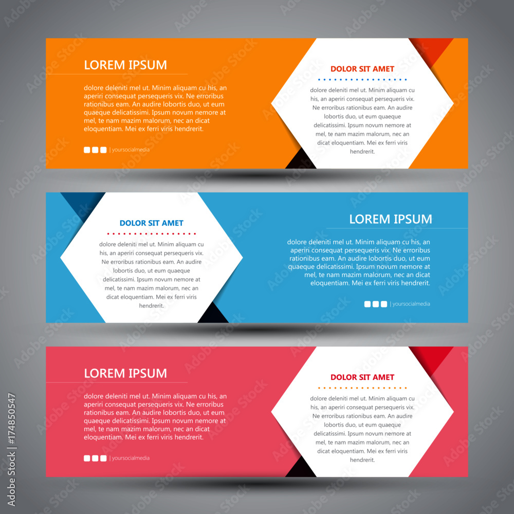 Simple Three Color Abstract Banner Simple Three Color Abstract Banner