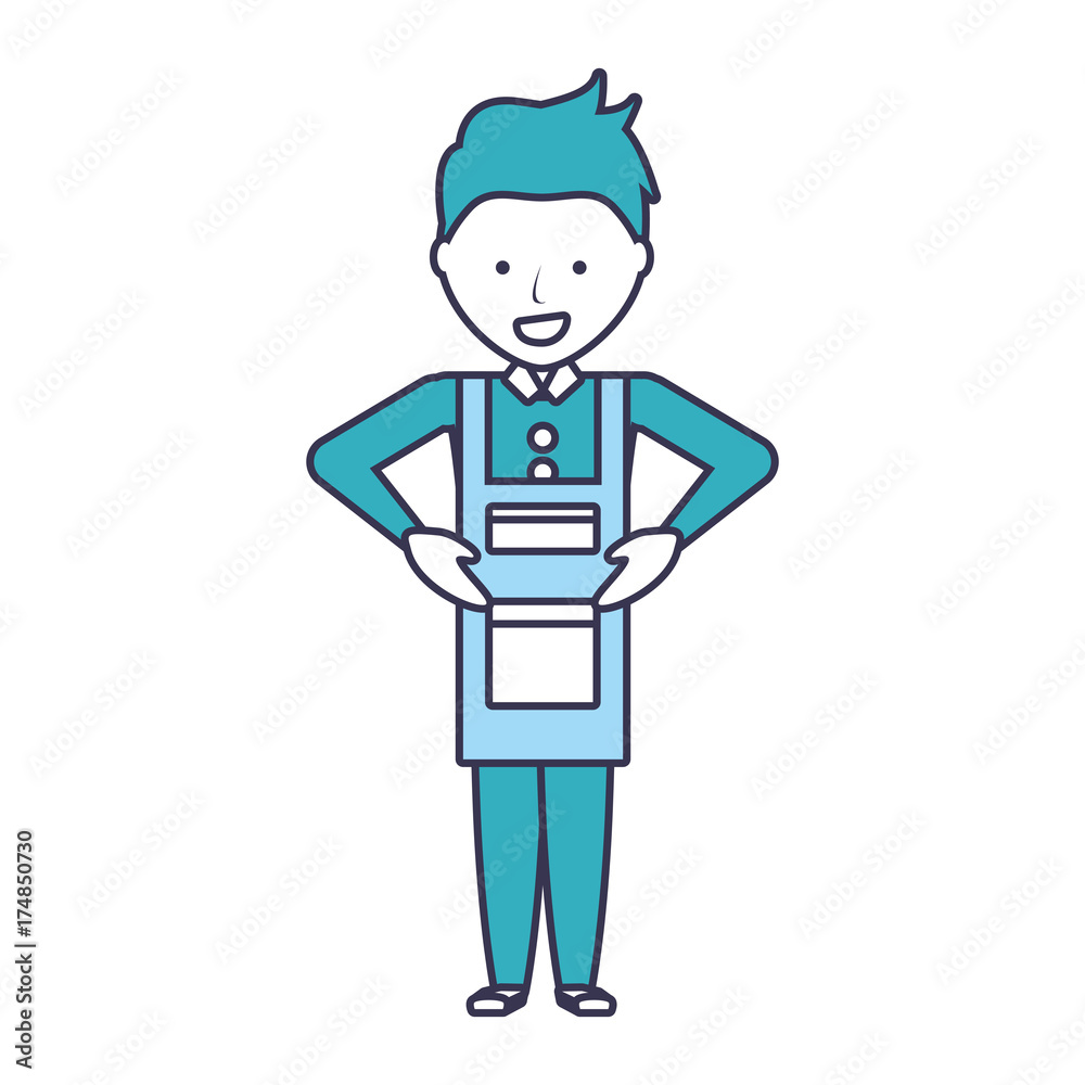 cartoon man standing icon