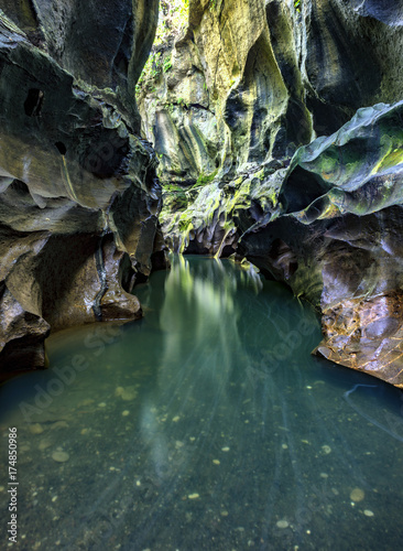 Hidden canyon in the Bali
